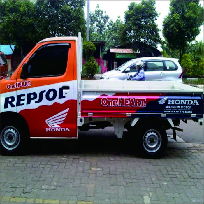 Branding Mobil Pick Up One Heart Jambi