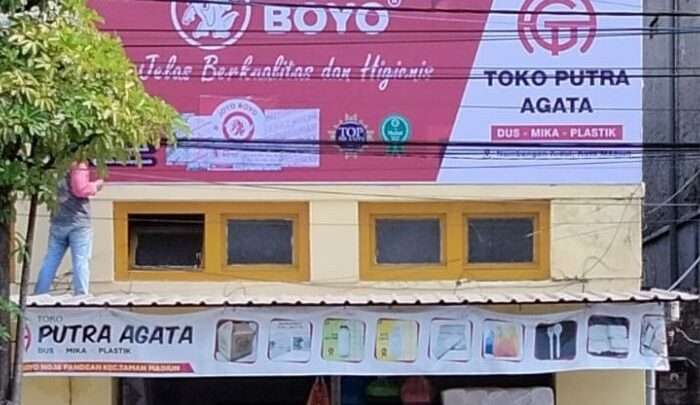 Papan Nama Toko 5x2m Belitung