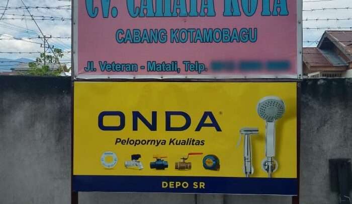 Papan Nama Onda Kotamobagu