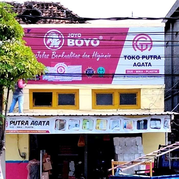 Papan Nama Toko Plastik