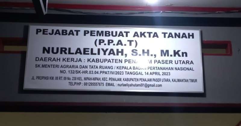 Plang Nama Kantor Penajam Paser Utara