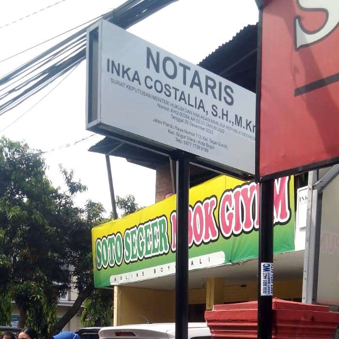 Plang Nama Notaris Bogor